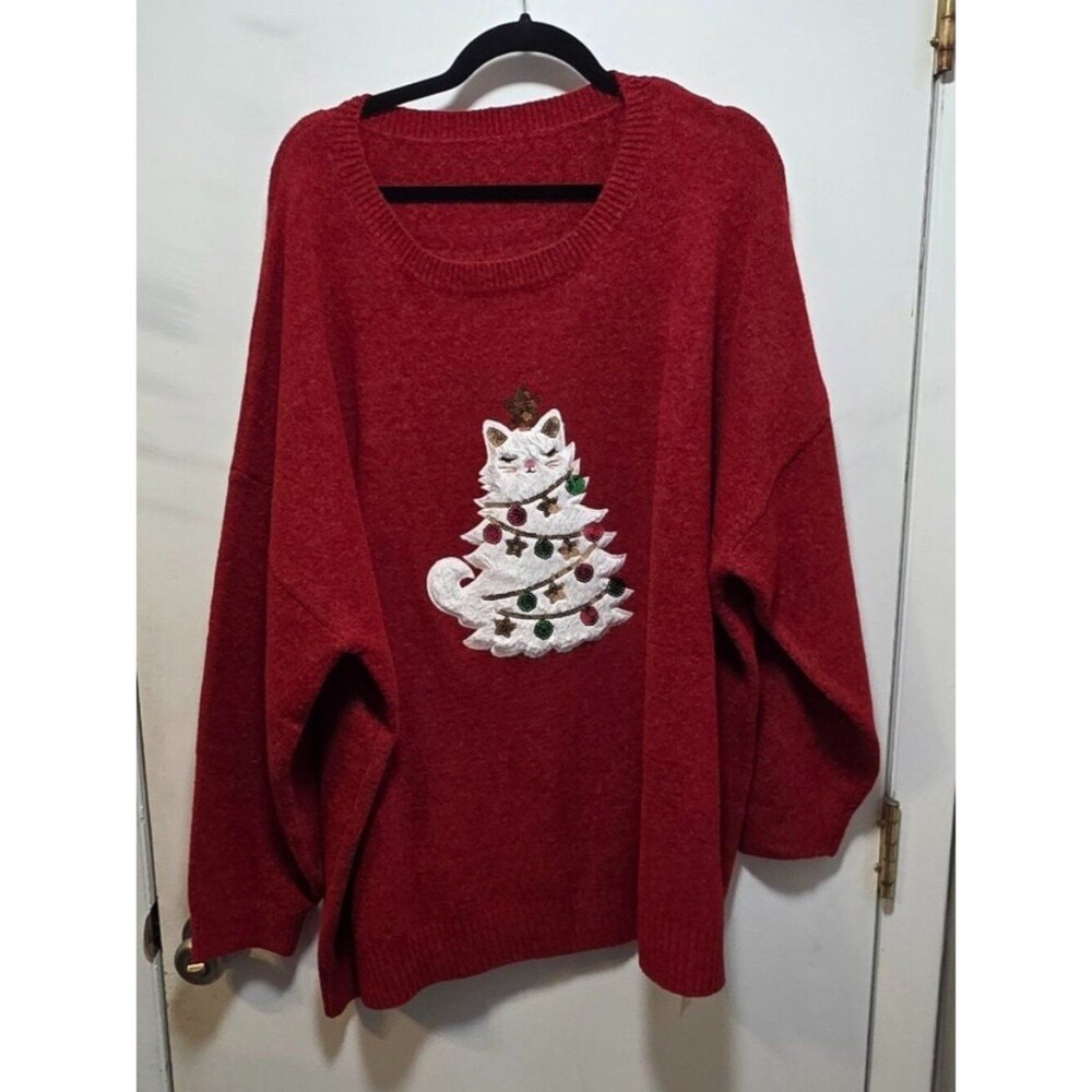 NWT Bloomchic Size US26 Ugly Christmas Cat Sweater